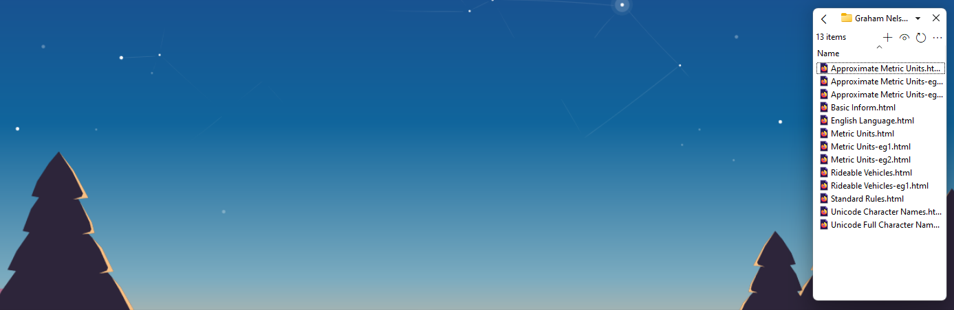 Building a chain to the left by clicking the parent buttons